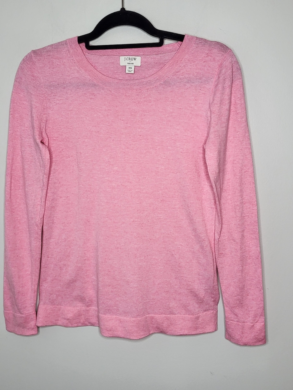 J.Crew Factory Teddie Sweater Pink XS S Preppy Spring Capsule Crewneck Knit